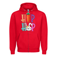 Red hip hop easter girls toddlers kids leopard bunny Zipper Hoodie - Bettercallsaul