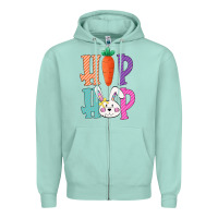 Seafoam hip hop easter girls toddlers kids leopard bunny Zipper Hoodie - Bettercallsaul