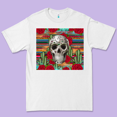 Skull Cactus Premium Tee Designed By Jahusdesignshop