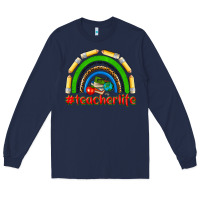 Navy teacher life Long Sleeve Tee - NancyCooperArtShop