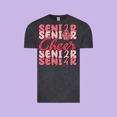 Senior Cheer 2024 Vintage Tee Designed By Maliassmallbusiness