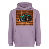 Lavender woodgrain motorcycle Heavyweight Hoodie - TumblerDesignByShophia