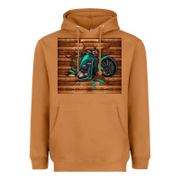Meerkat woodgrain motorcycle Heavyweight Hoodie - TumblerDesignByShophia