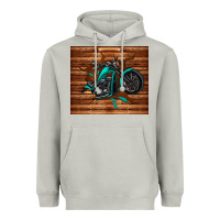 Moon Dust woodgrain motorcycle Heavyweight Hoodie - TumblerDesignByShophia