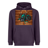 Plum woodgrain motorcycle Heavyweight Hoodie - TumblerDesignByShophia
