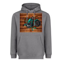 Storm woodgrain motorcycle Heavyweight Hoodie - TumblerDesignByShophia