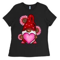 Black Valentine's Day afro gnome Ladies Tee - RanaPortraitStore