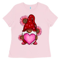 Bubblegum Pink Valentine's Day afro gnome Ladies Tee - RanaPortraitStore