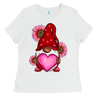 White Valentine's Day afro gnome Ladies Tee - RanaPortraitStore