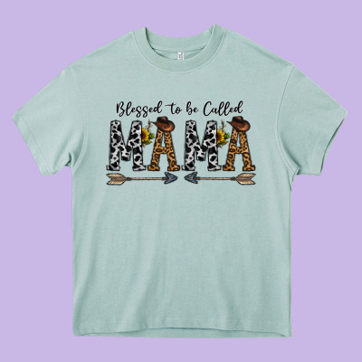 Mama To Be Called Mama Heavy Core Tee Designed By Cowhidedigitalart
