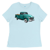 Baby Blue western truck right 34 view Ladies Tee - FaDigitalArtStudio
