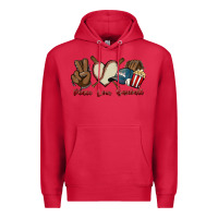 Cardinal Peace love Baseball Premium Hoodie - HowdyJamesFarm