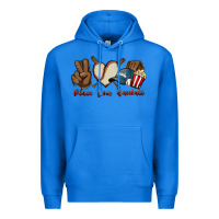 True Royal Peace love Baseball Premium Hoodie - HowdyJamesFarm