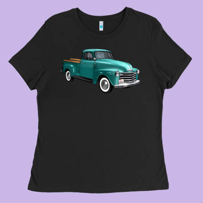 Western Truck Right 34 View Ladies Tee Designed By Fadigitalartstudio