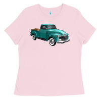 Bubblegum Pink western truck right 34 view Ladies Tee - FaDigitalArtStudio
