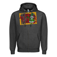 Charcoal Heather Christmas Ho Ho Ho Zipper Hoodie - Bettercallsaul