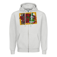 Dove Grey Christmas Ho Ho Ho Zipper Hoodie - Bettercallsaul