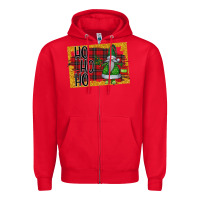 Red Christmas Ho Ho Ho Zipper Hoodie - Bettercallsaul