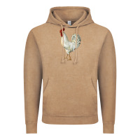 Vintage Coffee Leghorn Rooster Vintage Hoodie - LillyAllenDesigns