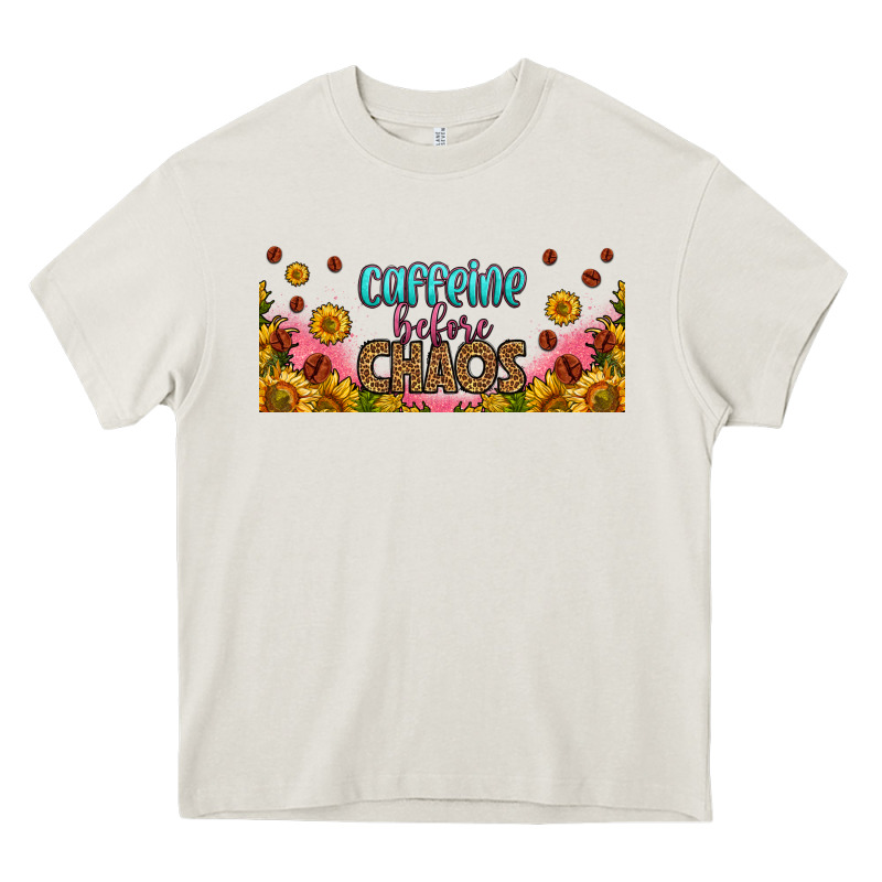 Caffeine Before Chaos 16oz Libbey Cup Heavy Core Tee by HRA Design Shop | Teevron