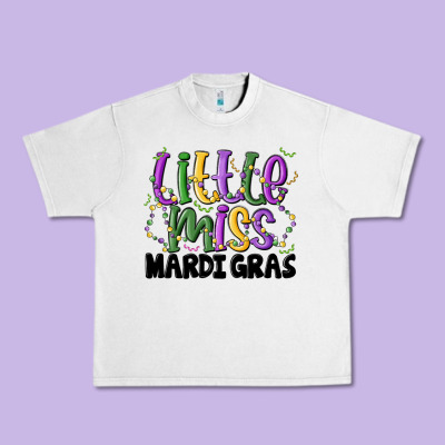 Little Miss Mardi Gras Urban Heavy Tee Designed By Maliassmallbusiness