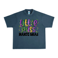 Midnight Navy little miss mardi gras Urban Heavy Tee - MaliasSmallBusiness