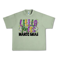 Oil Green little miss mardi gras Urban Heavy Tee - MaliasSmallBusiness