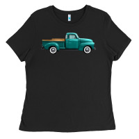 Black western truck right side view Ladies Tee - FaDigitalArtStudio