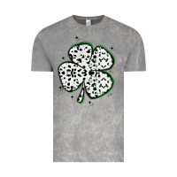 Cloud Rock four leaf clover dalmatian print grunge Vintage Tee - MaliasSmallBusiness