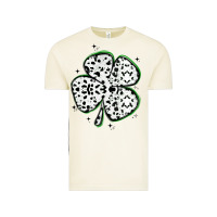 Vintage Arctic four leaf clover dalmatian print grunge Vintage Tee - MaliasSmallBusiness