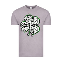 Vintage Zinc four leaf clover dalmatian print grunge Vintage Tee - MaliasSmallBusiness