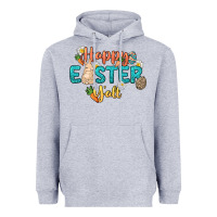 Heather Grey Happy Easter y'all Easter Day Heavyweight Hoodie - HowdyJamesFarm