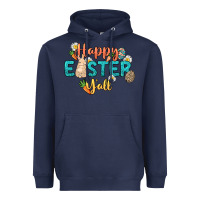 Navy Happy Easter y'all Easter Day Heavyweight Hoodie - HowdyJamesFarm