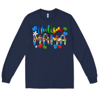 Navy autism mama Long Sleeve Tee - MaliasSmallBusiness