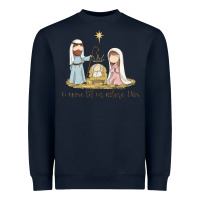 Navy o come let us adore him Heavyweight Sweatshirt - MaliasSmallBusiness