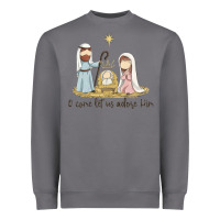 O Come Let Us Adore Him Heavyweight Sweatshirt | Teevron