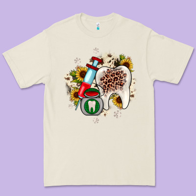 Christmas Dental Sunflower Premium Tee Designed By Jahusdesignshop