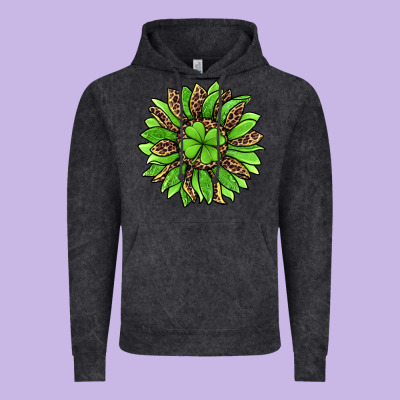 Lucky Leopard St Patricks Sunflower Vintage Hoodie Designed By Jasminsmagicworld