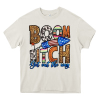 Cream boom bitch get out the way Heavy Core Tee - HRA Design Shop
