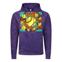 Cloud Purple softball cowhide turquoise glitter tumbler Vintage Hoodie - Jasminsmagicworld