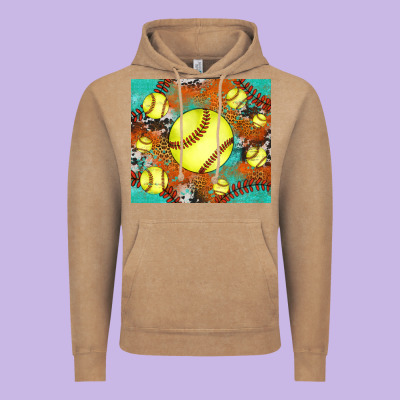 Softball Cowhide Turquoise Glitter Tumbler Vintage Hoodie Designed By Jasminsmagicworld
