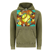 Vintage Olive softball cowhide turquoise glitter tumbler Vintage Hoodie - Jasminsmagicworld