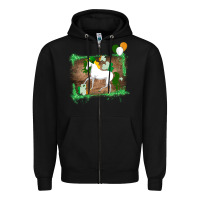 Black Unicorn Dabbing with Shamrock for St. Patricks Day Zipper Hoodie - Bettercallsaul