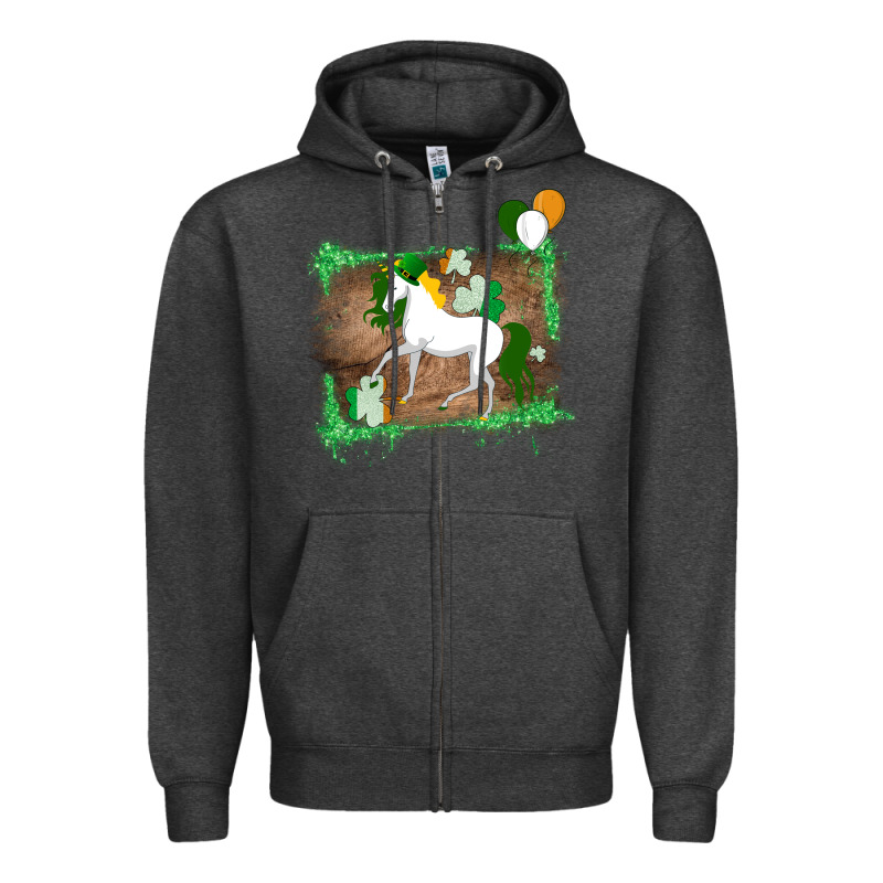 Unicorn Dabbing With Shamrock For St. Patricks Day Zipper Hoodie by Bettercallsaul | Teevron