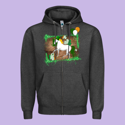 Unicorn Dabbing With Shamrock For St. Patricks Day Zipper Hoodie Designed By Bettercallsaul