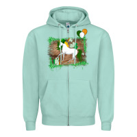 Seafoam Unicorn Dabbing with Shamrock for St. Patricks Day Zipper Hoodie - Bettercallsaul