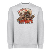 Heather Grey long live cowboys cards Heavyweight Sweatshirt - NancyCooperArtShop