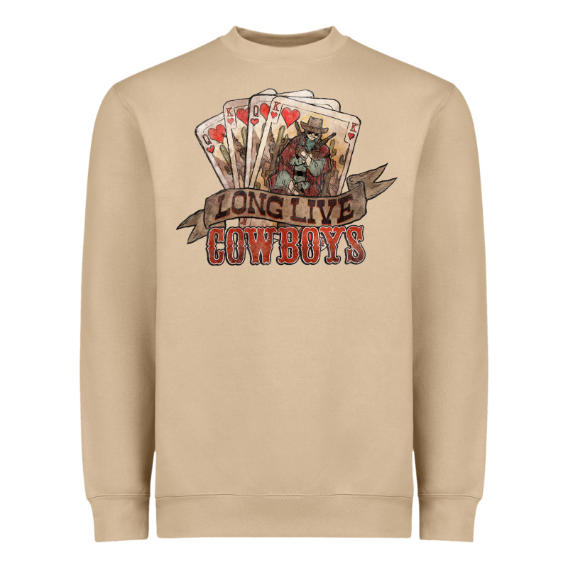 Long Live Cowboys Cards Heavyweight Sweatshirt by NancyCooperArtShop | Teevron