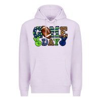 Lilac Game day green and blue team color Premium Hoodie - HowdyJamesFarm