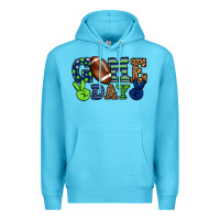 Ocean Blue Game day green and blue team color Premium Hoodie - HowdyJamesFarm